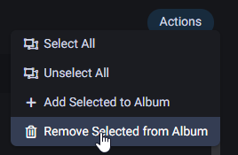 Удаление медиа из альбома Vault