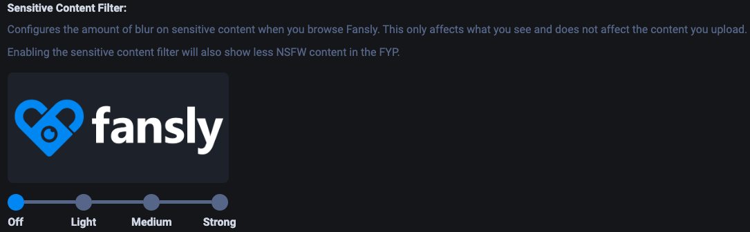 Настройки фильтра чувствительного контента в разделе Privacy & Safety