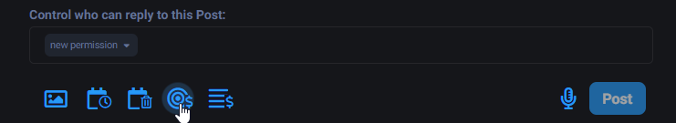 Иконка Tip Goal на главной странице Fansly